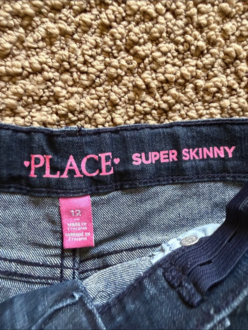 The Children’s place & crazy 8 girls denim adjustable jeans size 12 (3 pairs)